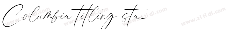 Columbia titling sta字体转换